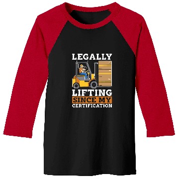 Discover Forklift Operator Lifting Forklifter Forklift Certified Baseball Tees