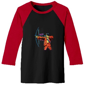 Discover Cool American Indian Warrior With Arrow Old West Comic Baseball Tees