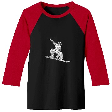 Discover Skiing Ski Snowboard Snowboarder Snowboarding Baseball Tees