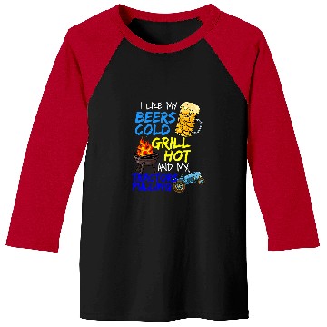 Discover Tractor driving Beer Lover Grillmaster Meat Grilling BBQ Tractor Pulling Baseball Tees