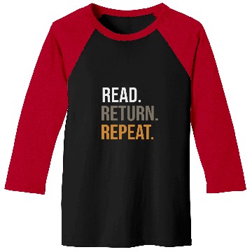 Discover Book Lover Read Return Repeat Reading Teacher Baseball Tees
