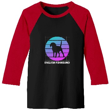 Discover Retro English Foxhound Dog Lover Baseball Tees