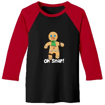 Discover Oh Snap Gingerbread Man Christmas Cookie Costume Baking Team 2 Baseball Tees