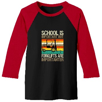 Discover Forklift Operator School Retro vintages Material Handler 2 Baseball Tees