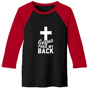 Discover Christian Jesus Has My Back Christ Baseball Tees