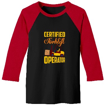 Discover Certified Forklift Operator Lifting Warehouse Baseball Tees