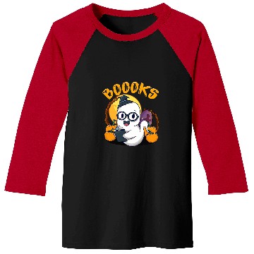 Discover Reading Book Booooks ghosts Funny Halloween Teacher Book Library Reader Baseball Tees