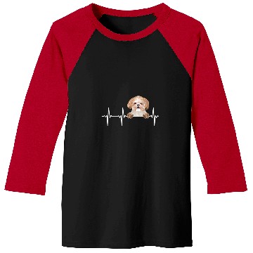 Discover Funny Dog Heartbeat For Shih Tzu Lovers Baseball Tees