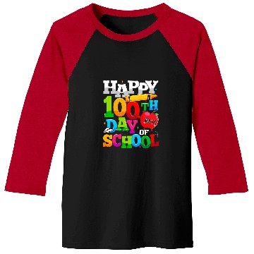 Discover Happy 100th Day Of School Apple  Teacher Student Baseball Tees