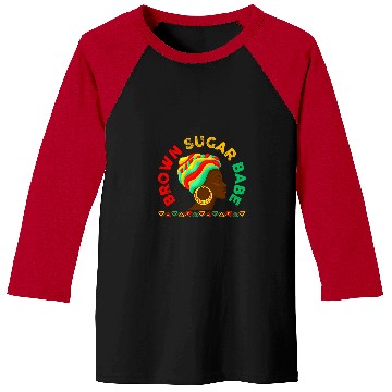 Discover Brown Sugar Babe Proud Black Afro Women African Pride BHM Baseball Tees