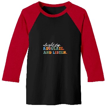 Discover Alright Stop Regulate And Listen School Counselor Therapist 9 Baseball Tees
