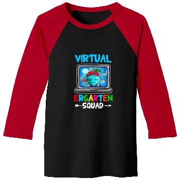 Discover Virtual Ergarten Squad Teacher Student Back to School Baseball Tees
