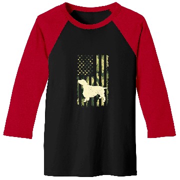 Discover English Springer Spaniel s Camouflage American Flag 3 Baseball Tees