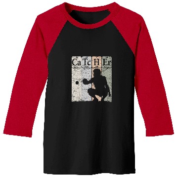 Discover Baseball Periodic Table Elements Nerd Baseball Catcher Retro 4 Baseball Tees