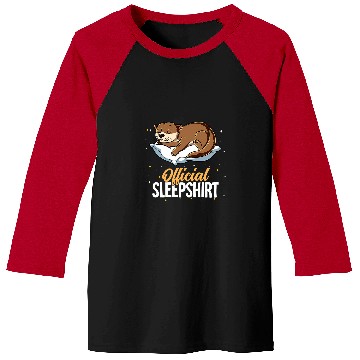 Discover Otters Sleeping Sea Otter Official Sleep Baseball Tees