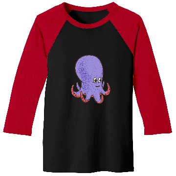 Discover Octopuss Lover Cute Purple Smiling Octopus Baseball Tees