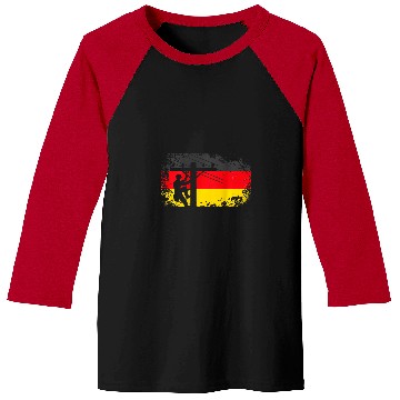 Discover Backprint lineman Germany flag Baseball Tees