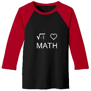 Discover I Love Math Witty Square Root Math Baseball Tees