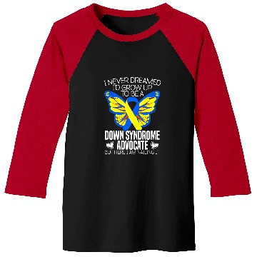 Discover Down Syndromes Awareness Butterfly Ribbon Baseball Tees