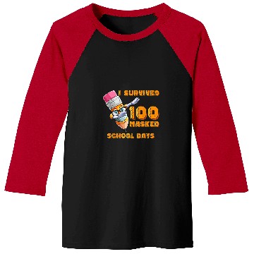 Discover I Survived 100 Masked School Days Smarter  Crayon Baseball Tees