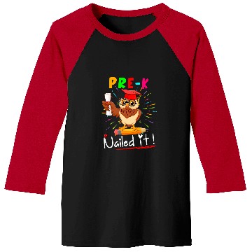 Discover PreK Nailed It Cute Owl Pencil Student Graduation Lover Baseball Tees