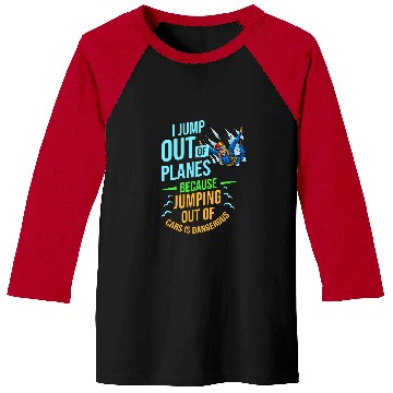 Discover Skydiving Gift Parachuting Skydiving Gift Parachute Jump Baseball Tees