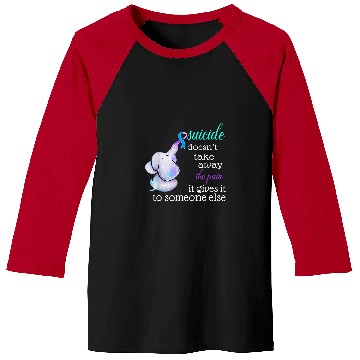 Discover Elephant suicides Ribbon suicides Prevention Awareness Baseball Tees