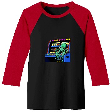 Discover Octopuss Lover sitting on video game Vending Machine gatcha arcade Baseball Tees