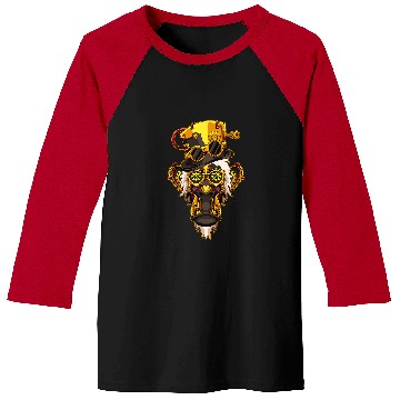 Discover Steampunk Monkey Medieval Chimpanzee Steampunk Baseball Tees