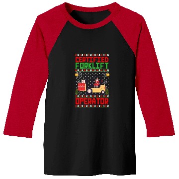 Discover Certified Forklift Operator Christmas Pajamas Driver Xmas Baseball Tees