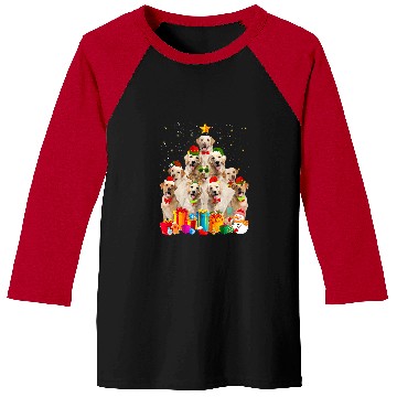 Discover Labrador Lab Dog Lover Matching Santa Christmas Tree Baseball Tees