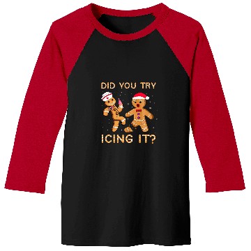 Discover Did You Try Icing It Retro Christmas Gingerbread nurses Squad Baseball Tees