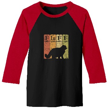 Discover Fluff Cat Periodic Table Elements Cat Lover Cat Scientist 4 Baseball Tees