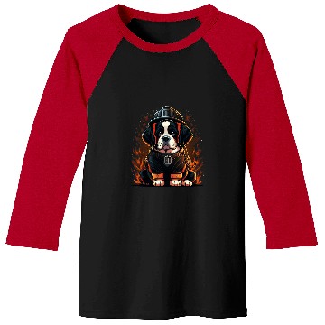 Discover Fireman Firefighter Saint Bernard Fireman on Firefighter Saint Bernard Firemen Baseball Tees