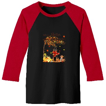 Discover Dog Rottweiler Maple Tree Thanksgiving Day Cute Dog Fall Baseball Tees