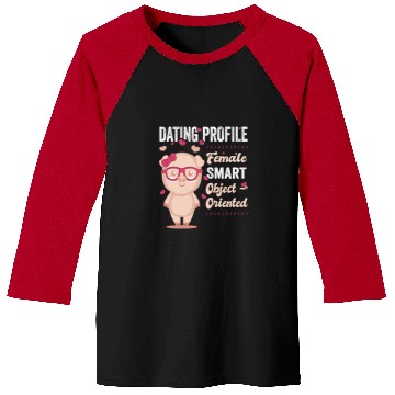 Discover Pig Lover Womens OOP Dating Object Oriented Pig Programming Software Engineer Baseball Tees