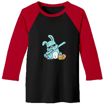Discover Rabbits Dabbings Bunny Rabbit Egg Hunt Easter Dab Dance Boys Kids Baseball Tees