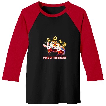 Discover Rabbits Happy Lunar New Year 2Cute Chinese Rabbit Decorations 2 Baseball Tees