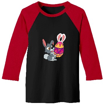 Discover Rabbits Happy Easter Cute Easter Egg Rabbit Bunny Lover Easter Baseball Tees