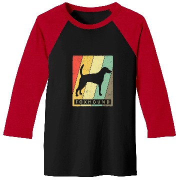 Discover Foxhound Dog Retro Vintage Baseball Tees