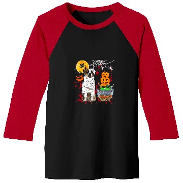 Discover Mummy St Bernard Dog Halloween Dog Scary Pumpkins Lover Baseball Tees