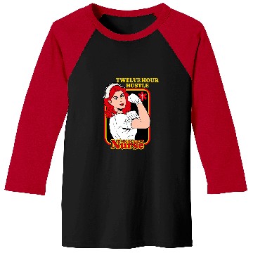 Discover Night Shift nurses Twelve Hour Hustle Funny ICU RN CNA nursess Baseball Tees