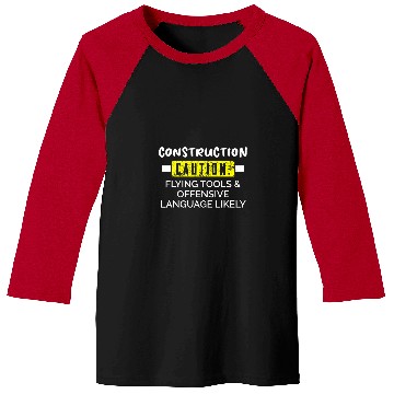 Discover Construction Worker Caution Contractor Builder Handyman Gift Baseball Tees