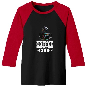 Discover Software Engineer Coder Programmer I Turn Coffee Into Code Baseball Tees
