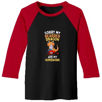 Discover Funny Bearded Dragon Back To School Lizard Reptile Animal Baseball Tees