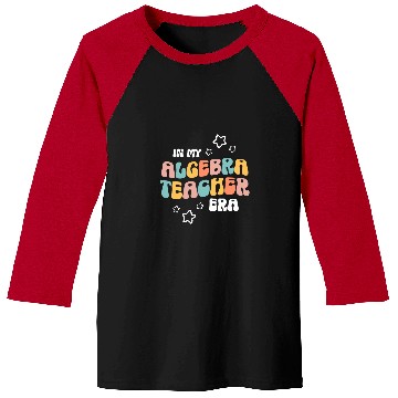 Discover Retro Boho Math Professor In My Algebra Teacher Era Baseball Tees