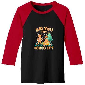 Discover did you try icing it gingerbread nurses christmas squad Baseball Tees