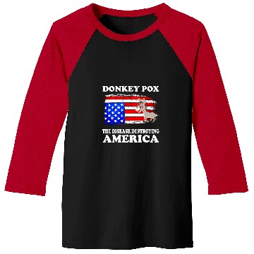 Discover Donkey Pox The Disease Destroying America Funny antis Biden 210 9 Baseball Tees