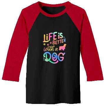 Discover Dog Cocker Spaniel Life is Better with my Dog Mom Dad Baseball Tees