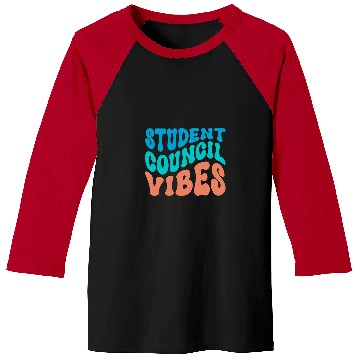 Discover Groovy Student Council Vibes School Student Council Vibe Baseball Tees